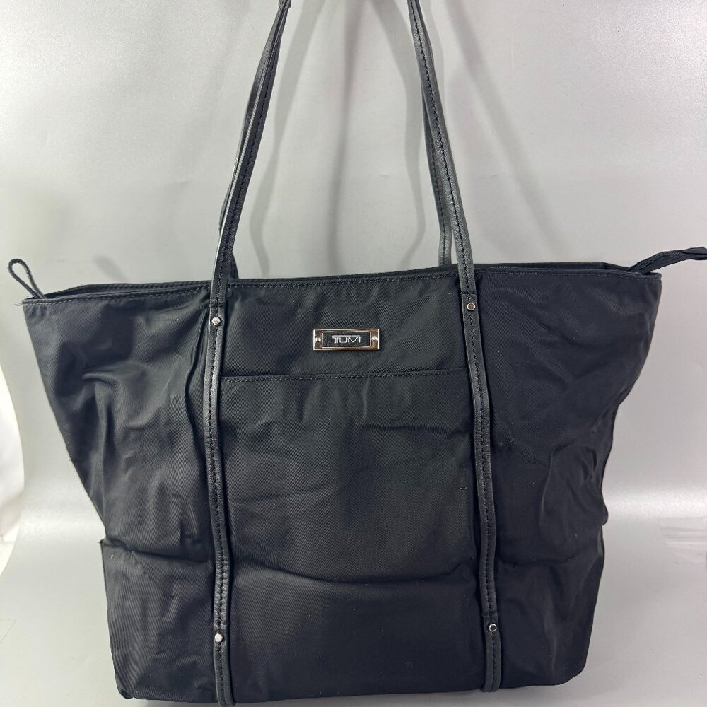 Tumi Black Nylon Tote Bag